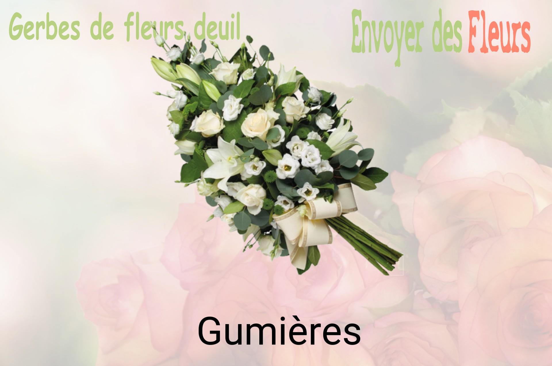 Gerbe de fleurs de deuil livrée à Gumières